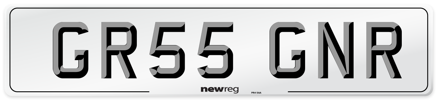 GR55 GNR Number Plate from New Reg